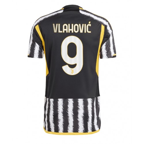 Fotbalové Dres Juventus Dusan Vlahovic #9 Domácí 2023-24 Krátký Rukáv
